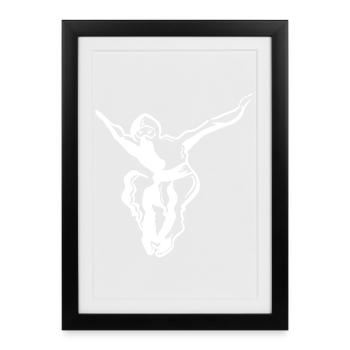 Ninja - white - Framed poster (27 × 37 cm) - black - Front