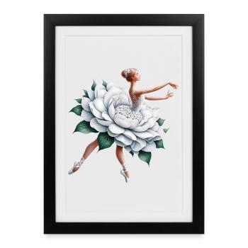 Ballet dancer with tutu - Framed poster (27 × 37 cm) - black - Front