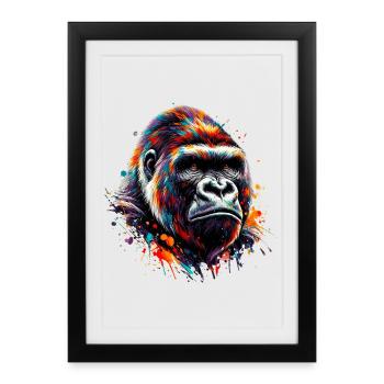 Gorille - Affiche encadrée (27 × 37 cm) - noir - Devant