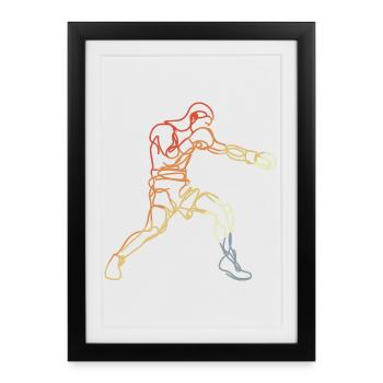 Boîtes au look rétro - Affiche encadrée (27 × 37 cm) - noir - Devant