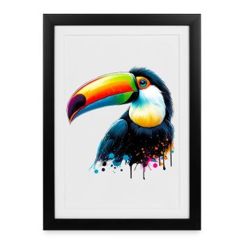 Toucan - Framed poster (27 × 37 cm) - black - Front