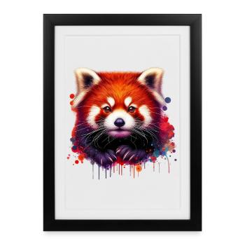 Red panda - Framed poster (27 × 37 cm) - black - Front