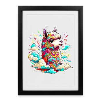 Alpaga - Affiche encadrée (27 × 37 cm) - noir - Devant