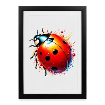 Coccinelle - Affiche encadrée (27 × 37 cm) - noir - Devant