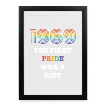 LGBT Pride Month - The First Pride Was A Riot - Framed poster (27 × 37 cm) - black - Front