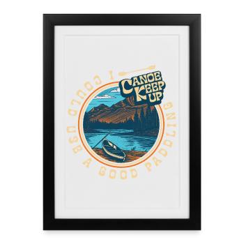 J’aurais besoin d’une bonne pagaie - Affiche encadrée (27 × 37 cm) - noir - Devant