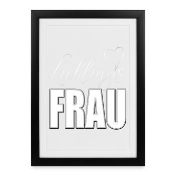 Favorite Woman Heart - Framed poster (27 × 37 cm) - black - Front