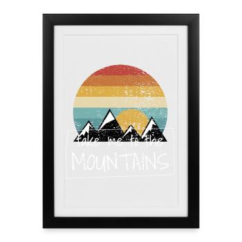 Hiking Hikes - Framed poster (27 × 37 cm) - black - Front