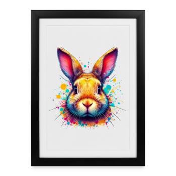 Rabbit - Framed poster (27 × 37 cm) - black - Front
