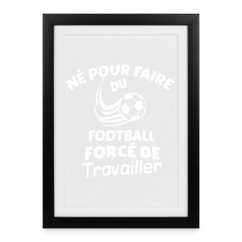 Design Football Énergie et Détermination - Affiche encadrée (27 × 37 cm) - noir - Devant