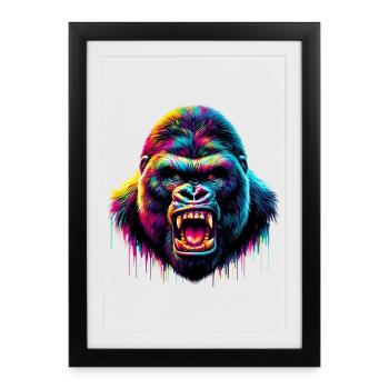 Gorille - Affiche encadrée (27 × 37 cm) - noir - Devant