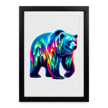 Bear - Framed poster (27 × 37 cm) - black - Front