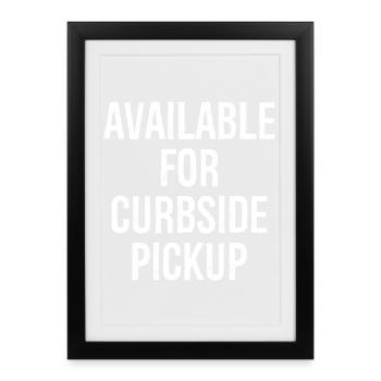Disponible pour le ramassage en bordure de rue chemise drôle - Affiche encadrée (27 × 37 cm) - noir - Devant