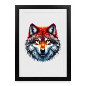 Wolf - Framed poster (27 × 37 cm) - black - Front