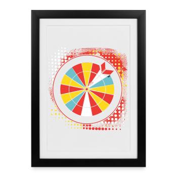 Dart Sketch - Framed poster (27 × 37 cm) - black - Front
