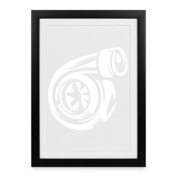 Boost Cartoon - Car and Racing Tuner Icon - Framed poster (27 × 37 cm) - black - Front