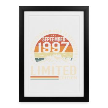 September 1997, September 1997 Birthday Gift - Framed poster (27 × 37 cm) - black - Front
