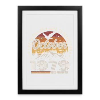 October 1979 Birthday Gift - October 1979 - Framed poster (27 × 37 cm) - black - Front