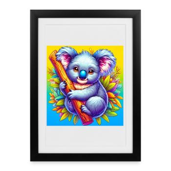 Koala - Affiche encadrée (27 × 37 cm) - noir - Devant
