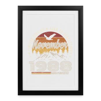 Légendes Novembre 1988 Millésime Novembre 1988  - Affiche encadrée (27 × 37 cm) - noir - Devant