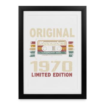 Novembre 1970 Cadeau Novembre 1970 - Affiche encadrée (27 × 37 cm) - noir - Devant