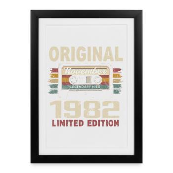 Novembre 1982 Cadeau Novembre 1982 - Affiche encadrée (27 × 37 cm) - noir - Devant