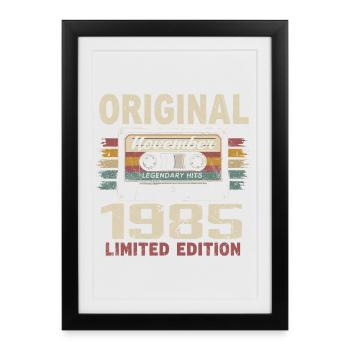 Novembre 1985 Cadeau Novembre 1985 - Affiche encadrée (27 × 37 cm) - noir - Devant