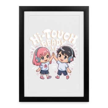 K-Pop Hi-Touch Funny Korea Maknae - Framed poster (27 × 37 cm) - black - Front