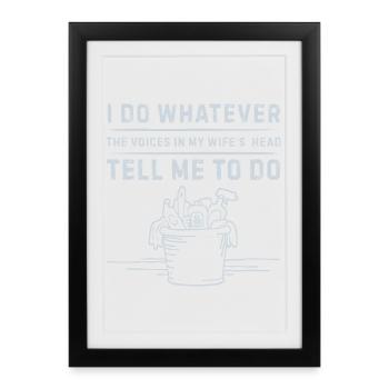 I_do_Anything_for_Wife_12 - Framed poster (27 × 37 cm) - black - Front