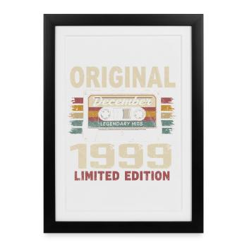 Cadeau D'anniversaire Décembre 1999 - Affiche encadrée (27 × 37 cm) - noir - Devant