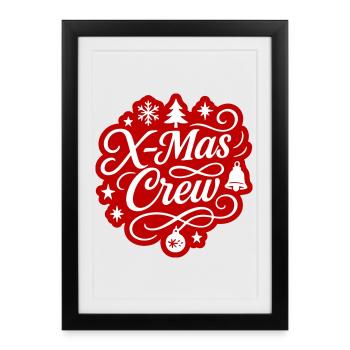 Noël de l’équipage de Noël - Affiche encadrée (27 × 37 cm) - noir - Devant