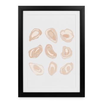 Oysters - Framed poster (27 × 37 cm) - black - Front