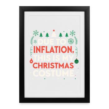 Christmas Suit in the Face of Inflation - Framed poster (27 × 37 cm) - black - Front
