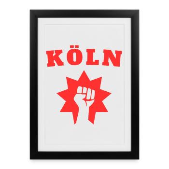 Cologne - Affiche encadrée (27 × 37 cm) - noir - Devant