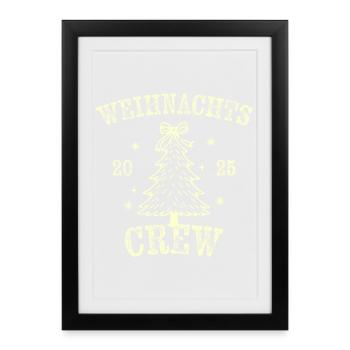 Équipage de Noël 2025 - Affiche encadrée (27 × 37 cm) - noir - Devant