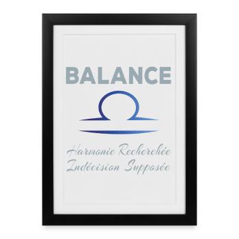 Balance - Affiche encadrée (27 × 37 cm) - noir - Devant