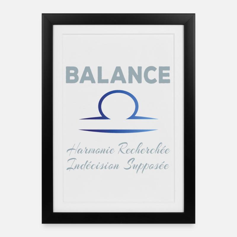 Balance - Affiche encadrée (27 × 37 cm) - noir