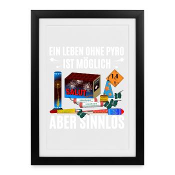 Pyro Expert - Framed poster (27 × 37 cm) - black - Front