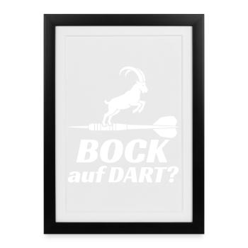 Des fléchettes sophistiquées ? – Design sportif minimaliste - Affiche encadrée (27 × 37 cm) - noir - Devant