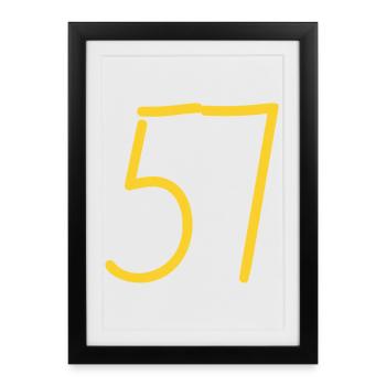 57 - Affiche encadrée (27 × 37 cm) - noir - Devant
