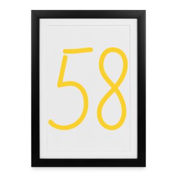 58 - Affiche encadrée (27 × 37 cm) - noir - Devant