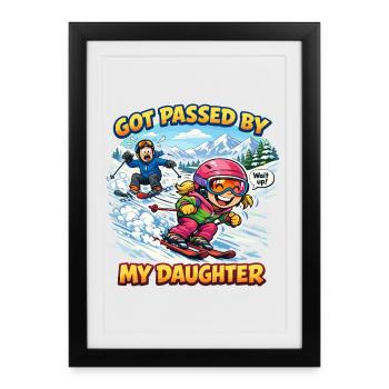 Lustiges Skifahren Family Ski Trip Got Passed - Gerahmtes Poster (27 × 37 cm) - Schwarz - Vorne