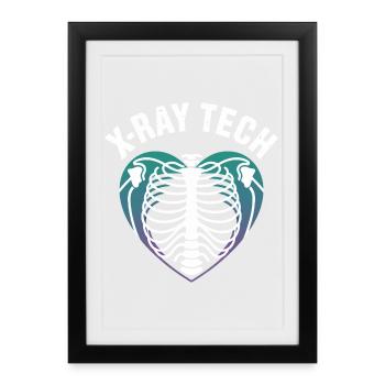 Technique en radiographie cardiaque Impression - Affiche encadrée (27 × 37 cm) - noir - Devant