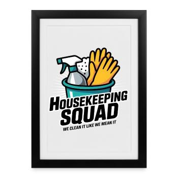 Funny Cleaning Design - Framed poster (27 × 37 cm) - black - Front