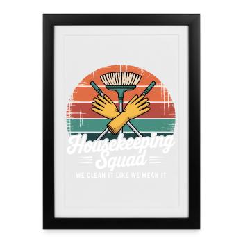 Funny Cleaning Design - Framed poster (27 × 37 cm) - black - Front