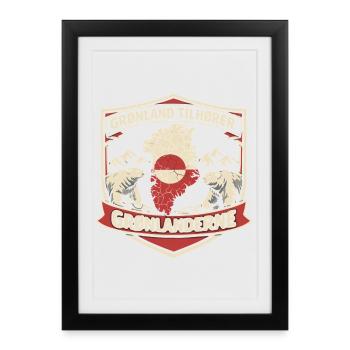 Greenland Self-Determination International Law Statement - Framed poster (27 × 37 cm) - black - Front
