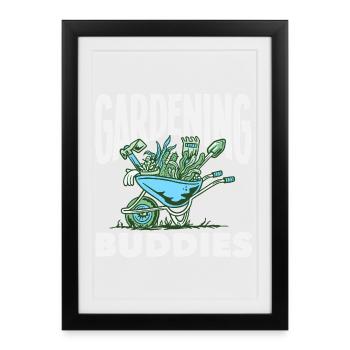 Jardin des Jardins des Amateurs de Plantes - Affiche encadrée (27 × 37 cm) - noir - Devant