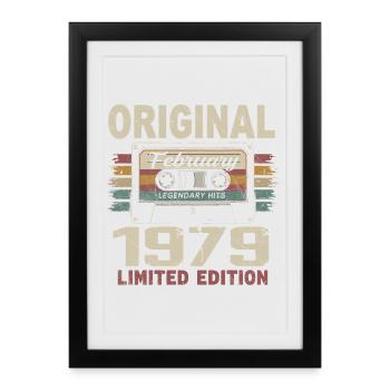 February 1979, February 1979 Birthday Gift - Framed poster (27 × 37 cm) - black - Front