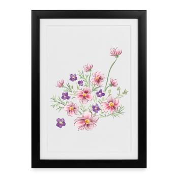 Bouquet - Framed poster (27 × 37 cm) - black - Front