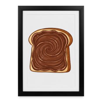 Nut Nougat Bread - Framed poster (27 × 37 cm) - black - Front
